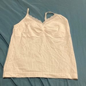 White spaghetti strap tank top
